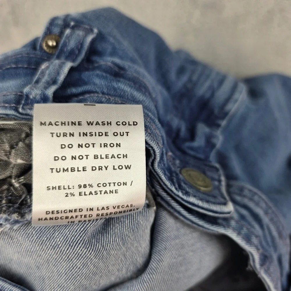 Barbell Apparel Mens Slim Fit Jean 36x34 Medium Wash Blue Stretch Denim Athletic